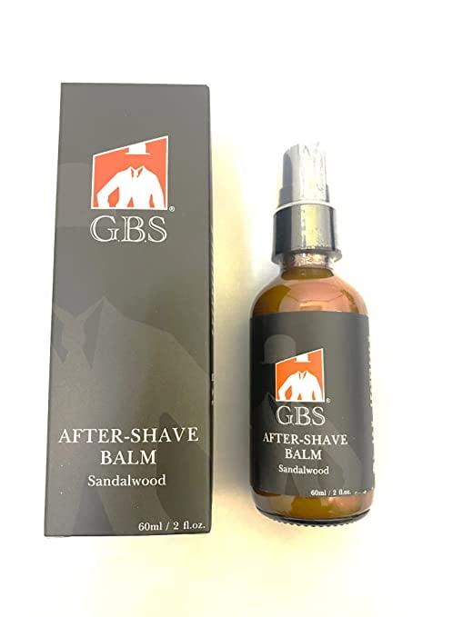GBS Sandalwood Premium Aftershave Balm 2oz Masculine Fragrance Freshly shaven face