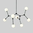 thumbnail image 4 of Mid Century Eight Globe Light Brass Ceiling Sputnik Chandelier Pendant Light Fixture, 4 of 6