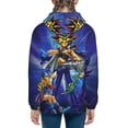 thumbnail image 3 of Boys Girls Yu-Gi-Oh Hoodie 3D Print Pullover Hooded Long Sleeve Sweatshirts Tops Blouse with Pocket X-Large, 3 of 7