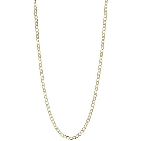 Pori Jewelers 18kt Gold-Plated Sterling Silver 3mm Cuban Chain Men's Necklace, 30