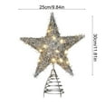 thumbnail image 3 of Luminous Iron Christmas Tree Topper - Silver 5-Point Star with LED Lights, Easy Slip-On Design for All Tree Types D, 3 of 6