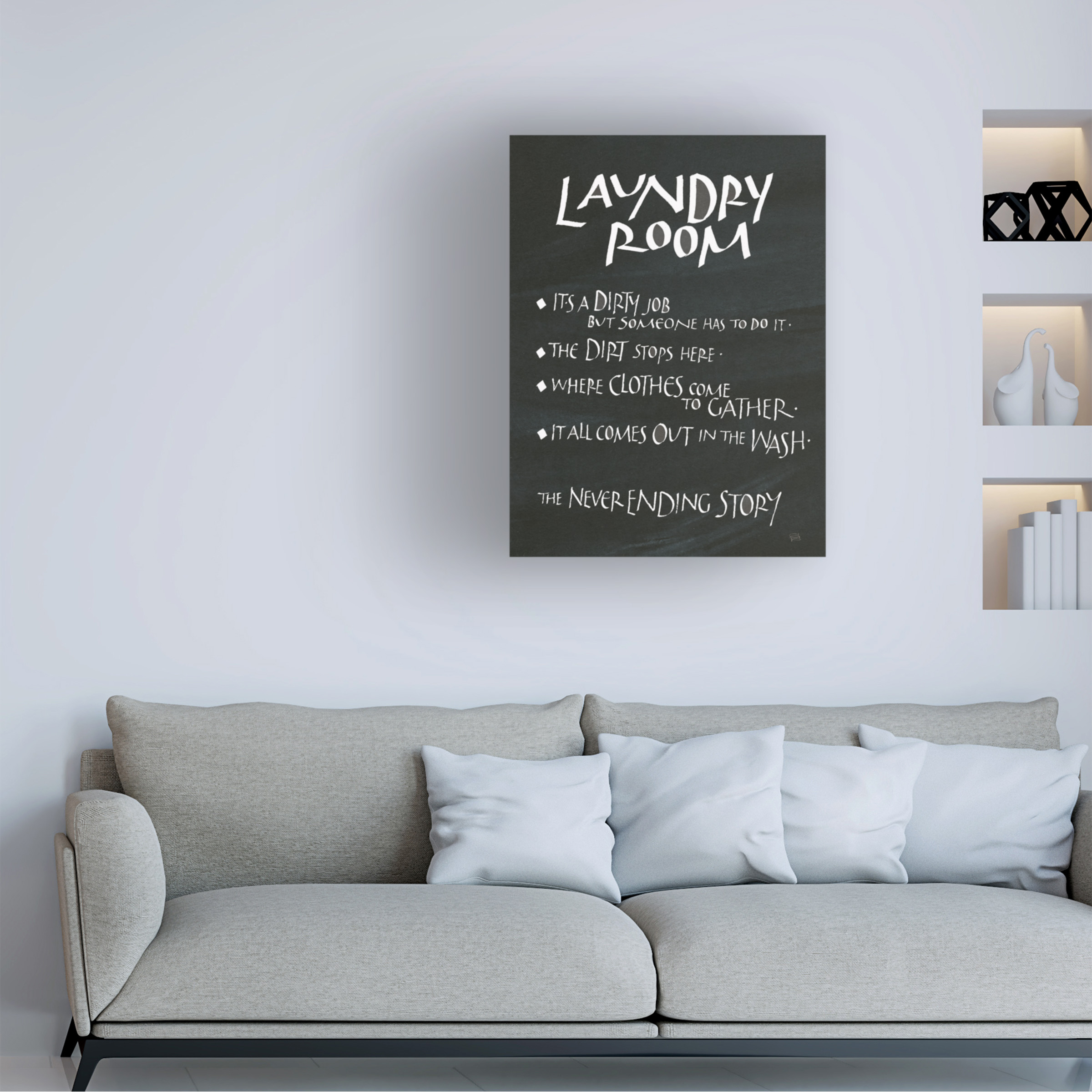 Trademark Fine Art 'Laundry Room Sayings' Canvas Art by Chris Paschke