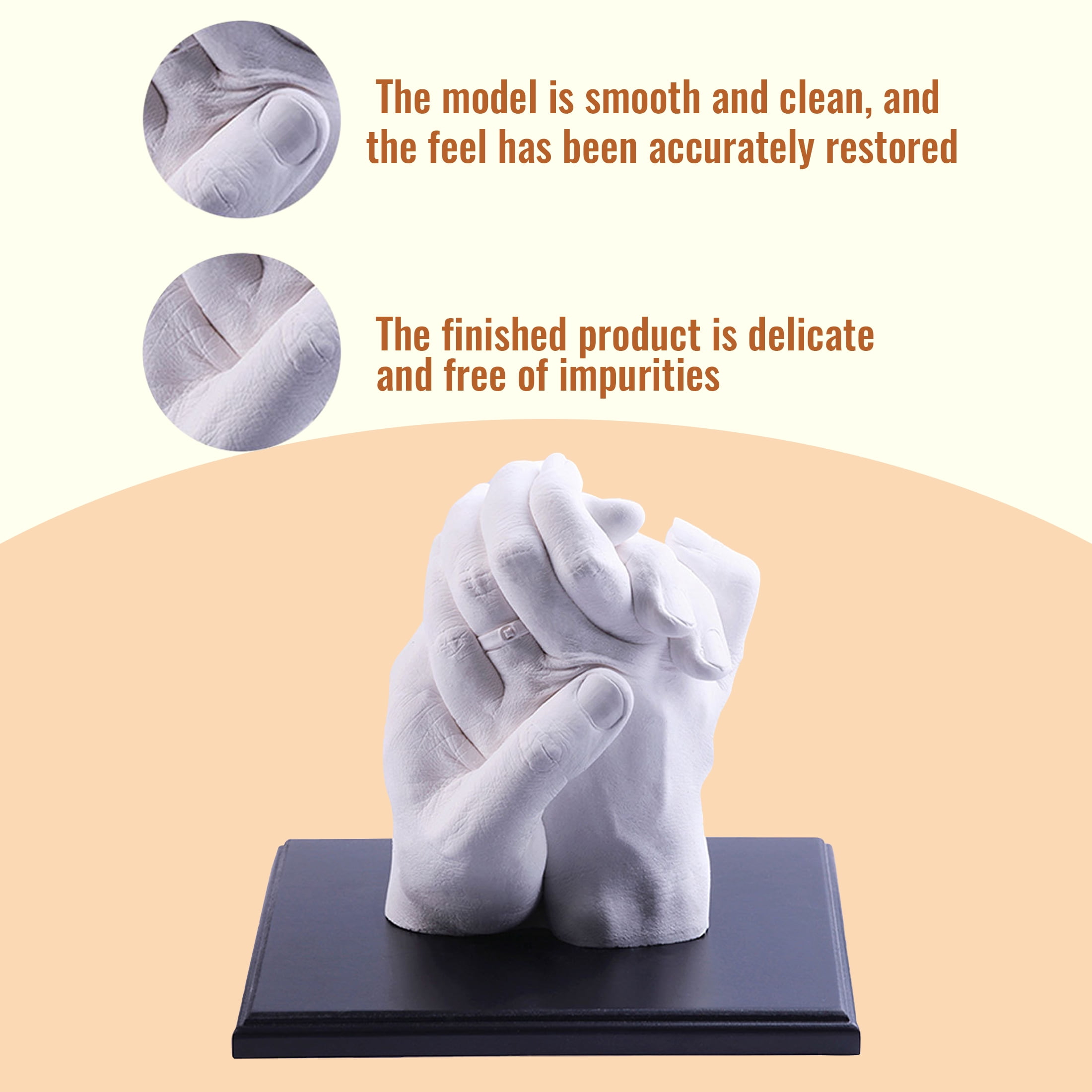 Nerooy Hands Casting Kit, DIY Plaster Statue Molding Kit & Hand Casting Kits for 2 Adult, Anniversary, Hand Hold Casting Kit for Holiday Activities and Perfect for Couple Gift Ideas
