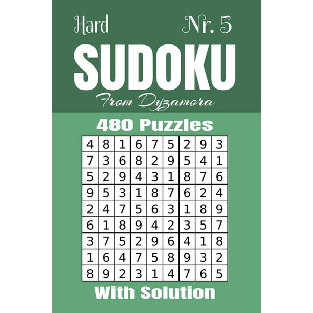 Hard Sudoku Nr 5 480 Puzzles With Solution Paperback Walmart Com