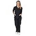 thumbnail image 3 of Women's Scrub Set - Medical Scrub Top and Pant, Black, XX-Large, 3 of 4