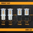 thumbnail image 3 of Lámpara De Freno Led Que Fluye 7443 1157 7443 1157 7440 1156 Luz De Señal De Giro BA15S Coche Moto Reverser Light 4014 BAY15D P21W W21W P21 5W W21 5W Bombilla De Parque De Automóviles, 3 of 4