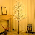 thumbnail image 4 of 6.5FT Lighted Cherry  Tree with 208 LED Warm White Lights for  Halloween Room Decor, 4 of 5