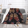 thumbnail image 2 of XMXT Flannel Throw Blanket for Couch, Warm Hand Drawn Butterfly Print Bed Sofa Decor Blankets for Home Bedroom, 80 x 60 inches, 2 of 8
