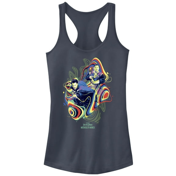 Junior's Marvel Doctor Strange in the Multiverse of Madness Groovy Magic  Racerback Tank Top Indigo Small