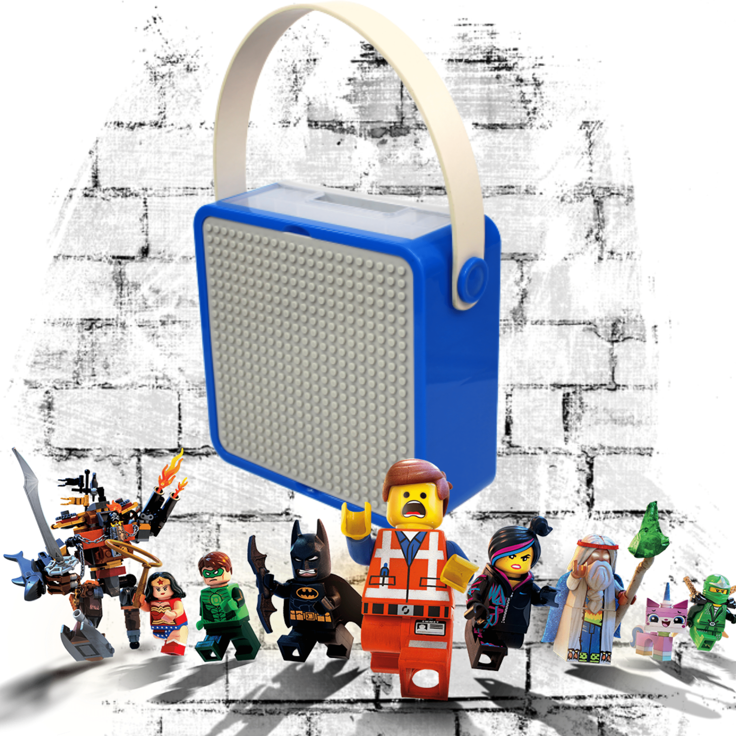 Bins & Things Lego-Compatible Storage Container with Lego Compatible Building Baseplate Lid (8 x