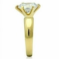 thumbnail image 5 of Bague en Acier Inoxydable avec Grade AAA CZ Transparent pour Femmes Style Pierre Claire TK1408 Taille 8, 5 of 5