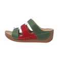 thumbnail image 2 of Roncen Women's Platform Sandals - Two-Tone Slide with Contrast Stitching & Cross-Strap Design, Adjustable Ankle Strap & Chunky Wedge, 2 of 8