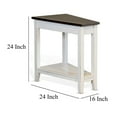thumbnail image 5 of Orso Chairside Table, Shelf, 24 Inch Angled Brown Top, White Mahogany, 5 of 5