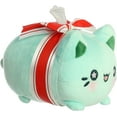 thumbnail image 4 of Aurora - Small Green Tasty Peach - 7" Winter Wreath Meowchi - Enchanting Stuffed Animal, 4 of 5