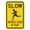 EG Reflective, variant on 8 x 12 inch “Slow - Autistic Child At Play” Metal Sign, Screen Printed, 63 mil Laminated Rustproof Aluminum, Black and Yellow