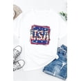 thumbnail image 4 of ABPHQTO Camiseta negra con cuello redondo y estampado gráfico de plantas para mujer, 4 of 5