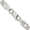 thumbnail image 3 of Sterling Silver 5.25mm 6 Side D/C Flat Double Curb Chain (24 X 5.25) Made In Italy qfc153-24, 3 of 5