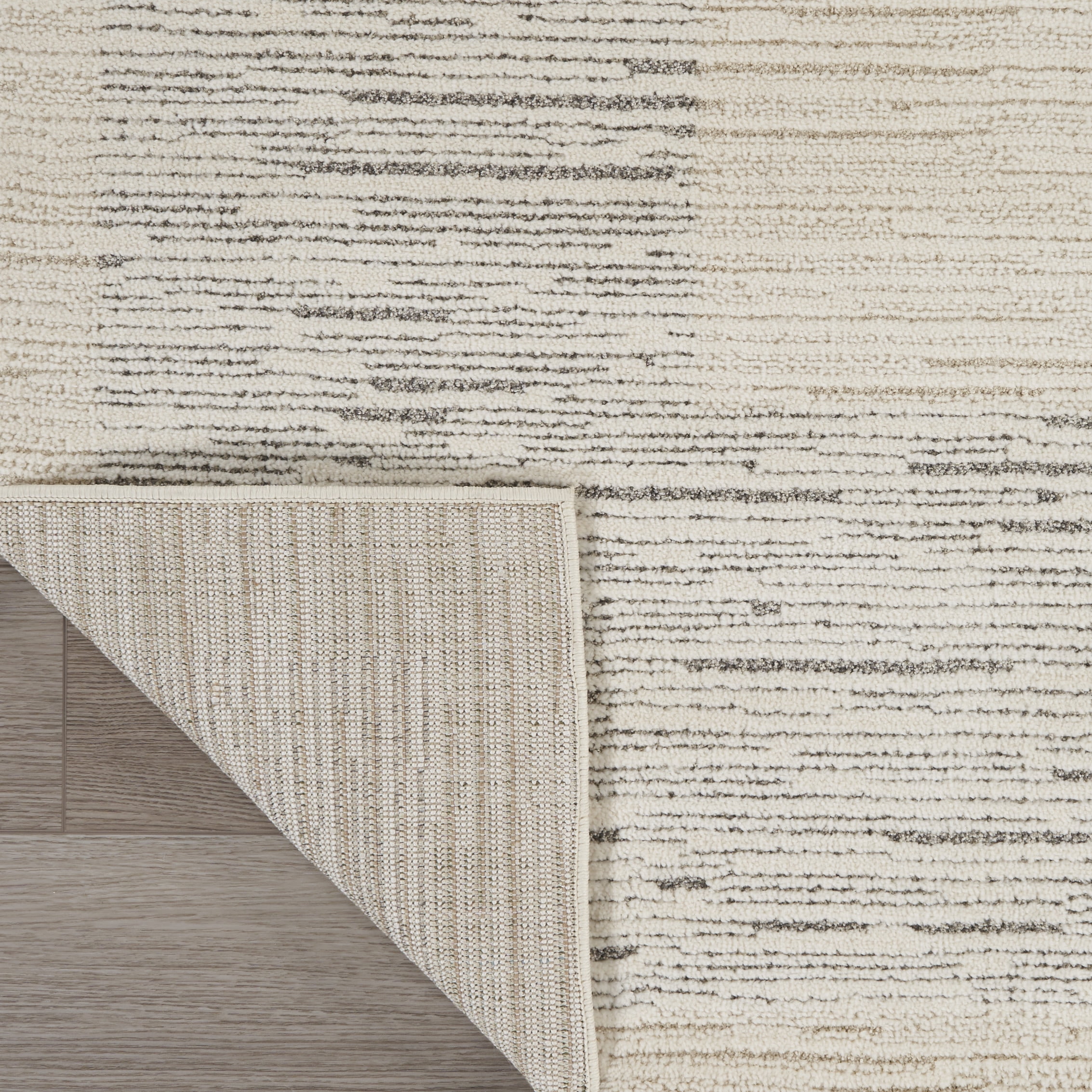 Nourison Santa Cruz Abstract Ivory Grey 7'10" x 9'10" Area Rug (8x10)
