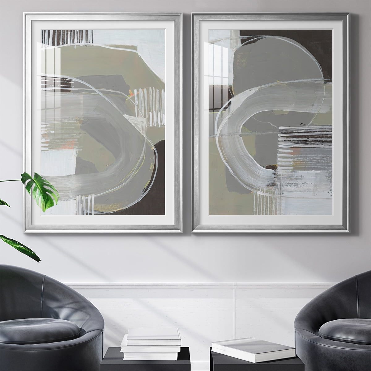 Wexford Home Arching Neutrals I Premium Framed Print, 30.5" x 42.5" - Ready to Hang, Silver (Set of 2)