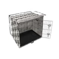 thumbnail image 6 of Floral Dog Crate Cover, Repetitive Abstract Leaves Monochromatic Classic Victorian Inspired Pattern, Easy to Use Pet Kennel Cover Small Dogs Puppies Kittens, 7 Sizes, Charcoal Grey White, by Ambesonne, 6 of 6