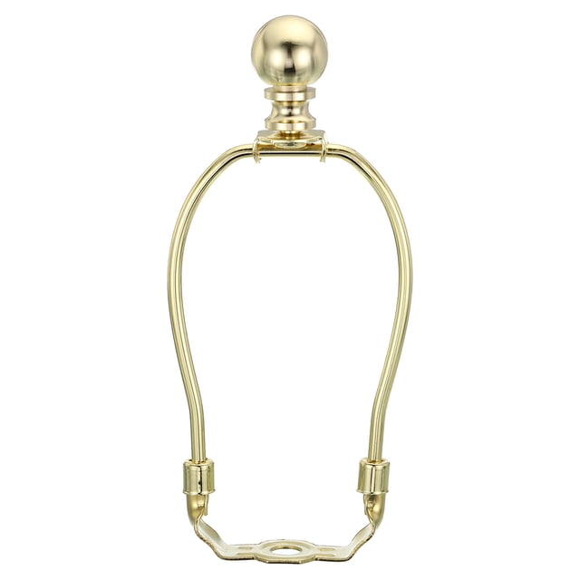 Uxcell 5.47 inch Lamp Harp Kit with Finial Lamp Shade Holder Gold Tone, 1 Set