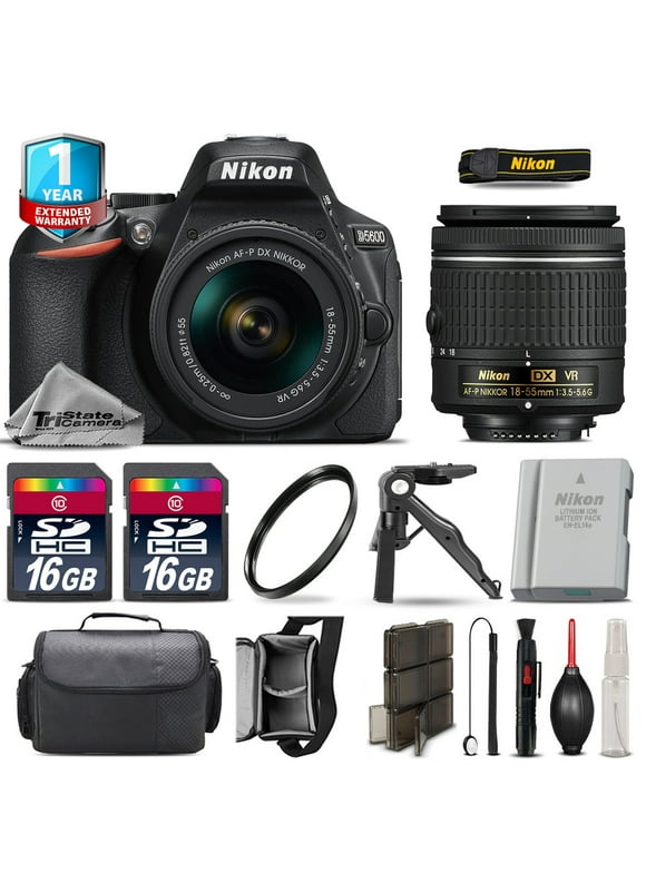 Nikon D5600 DSLR Camera + 18-55mm VR + Extra Battery + UV + 32GB + 1yr Warranty