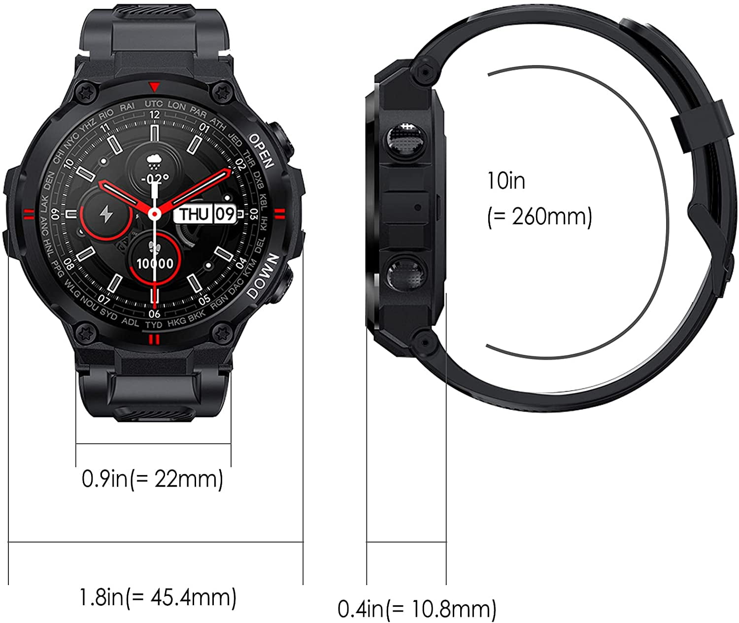 K2 sport smart watch top