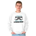 thumbnail image 5 of Was Boring Now I Have a Mustache Sweatshirt for Men or Women Brisco Brands S, 5 of 6