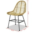 thumbnail image 4 of vidaXL Chaises de Salle à Manger 2 Pcs en Rotin Naturel, 4 of 4