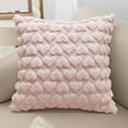 thumbnail image 4 of POWKOL - Juego de 2 fundas de almohada decorativas con diseño de corazones y amor en color rosa, 45,7 x 45,7 cm, de lana de peluche suave para sofá o hogar., 4 of 6
