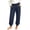 Navy, variant on Womens Joggers with Pockets Solid Loose Tight Waist Casual Straight-Leg Ankle-Length Lounge Sweatpants Jogger Sports Pants