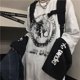 thumbnail image 1 of Camiseta de manga larga para hombre, camisa de gran tamaño con estampado de Cruz de espinas, Maleta, Hip-hop oscuro, Y2k, Verano, 1 of 5