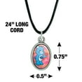 thumbnail image 4 of Care Bears: Unlock the Magic Grumpy Bear Antiqued Oval Charm Pendant with Black Satin Cord, 4 of 5