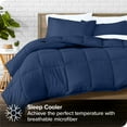 thumbnail image 3 of Bare Home 8-Piece Bed-in-a-Bag - Split California King, Dark Blue with White Sheet Set, 3 of 8