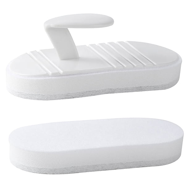 Cepillo de limpieza flexible para baño, ideal para bañera, azulejos, inodoro, multisuperficies. Esponja limpiadora con cabezal reemplazable. Kit de limpieza para áreas de difícil acceso en el hogar,