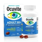 Ocuvite Adult 50 Plus Eye Vitamins and Minerals with Lutein and Zeaxanthin and Omega 3 Softgels, 90 Count