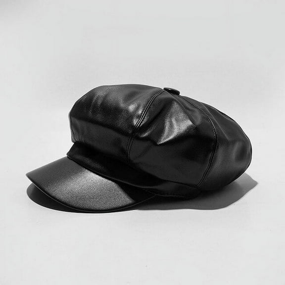COCOpeaunt New Newsboy Cap Fashion Artist PU Leather Female Octagonal Cap Summer Autumn Casual Beret Women Flat Hat Lady Outdoor Sun Cap