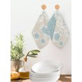 thumbnail image 2 of Blue Coastal Sea Turtle Kitchen Dish Towels for Drying Dishes Set of 2, Summer Beach Ocean Abstract Art Waffle Weave Microfiber Hand Tea Bathroom Towels Quick Dry & Absorbent Towel 12x12, 2 of 7
