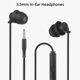 thumbnail image 2 of Typpkmm 1Pc In-Ear Earphones with Noise Reduction Wired Headphones 3.5mm, 2 of 7