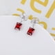 thumbnail image 3 of Aretes Colgantes Flor C/ Swarovski y Rubí Oro Blanco 14K Lam blanco Unitalla, 3 of 4