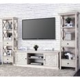 thumbnail image 4 of Furniture of America Biel Rustic White Solid Wood Storage Bookshelf by, 4 of 5