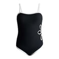 thumbnail image 5 of newwalpole Girls Swimsuit Cut Out One Piece Bathing Suit Color Contrast Trim Adjustable Straps Swimwear Size 9-16 Black for Size 9-10 Years, 5 of 5