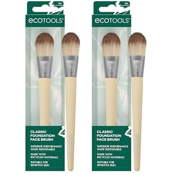Brocha facial para base de maquillaje EcoTools Classic para líquidos y cremas