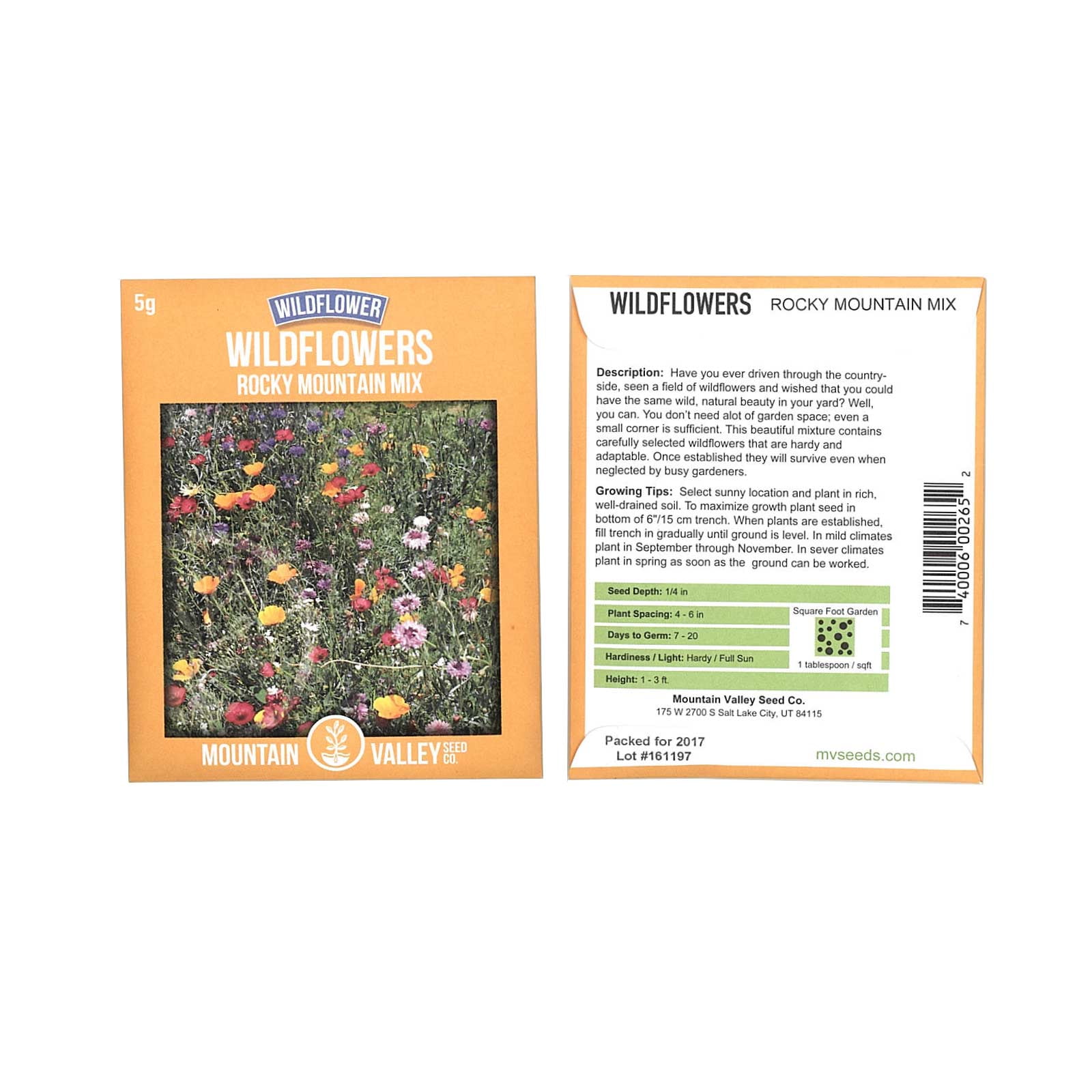 Rocky Mountain Wildflower Seed Mix - 5 Gram Packet - 22 Wild Flower ...