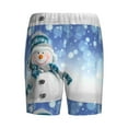 thumbnail image 4 of Picia Christmas Snowman In The Snow Pajama Shorts for Men, Men's Pajama Bottoms, Sleepwear,Short Pajama Pants-XX-Large, 4 of 9