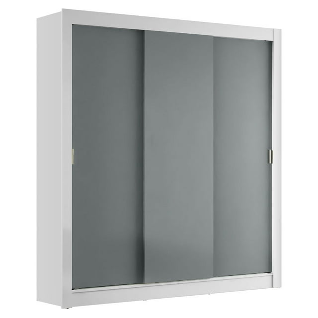 Ropero Closet Madesa Mônaco 3 Puertas Blanco/Gris