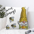 thumbnail image 4 of Yiaed Gnome Sweet Honey Print Pillow Covers Super Soft Decorative Square Throw Pillow Covers Case Cushion Covers for Sofa Couch Bedroom Car Decor（No pillow core）-26"x26", 4 of 7