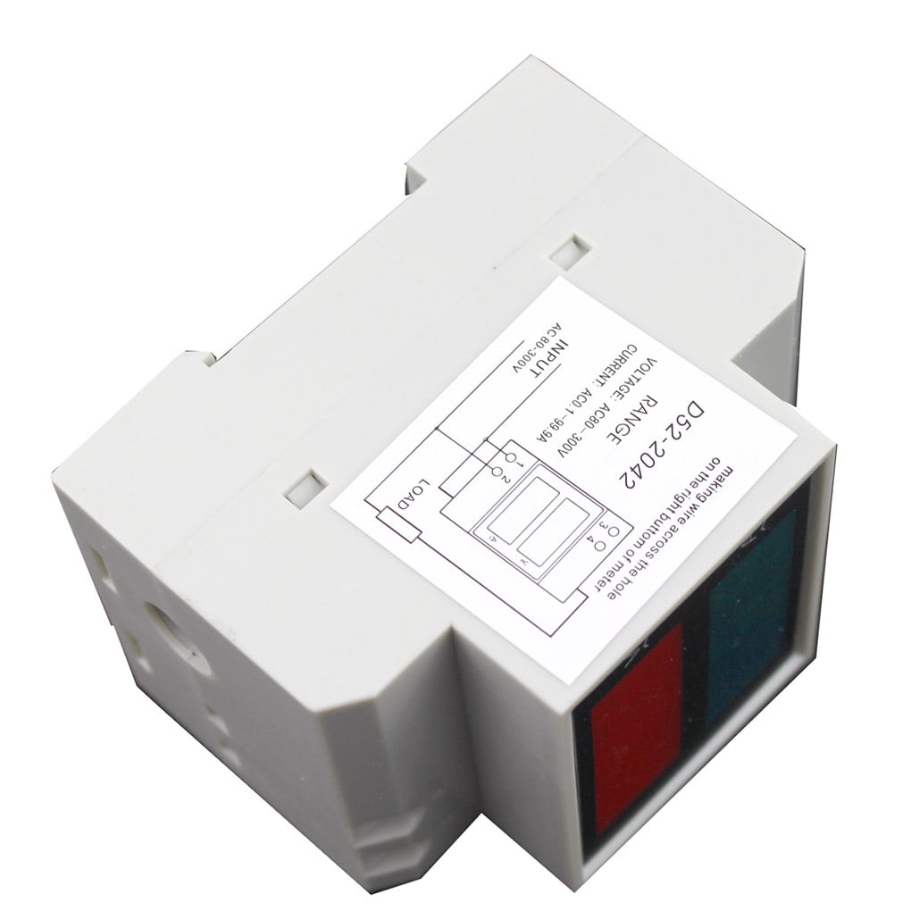 LANTRO JS AC80-300V AC0-99.9A Digital DIN-RAIL High Accuracy Double Display Voltage Ampere Meter D52-2042 Multimeter Voltmeter Ammeter 