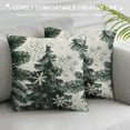 thumbnail image 3 of Qinduosi Christmas Trees White Throw Pillow Covers Inch Decorative Square Pillow Cases Winter Holiday Linen Cushion Covers Farmhouse Home Decor For Sofa Couch Bedroom Outdoor Set of, 3 of 5