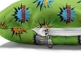 thumbnail image 4 of Pop Art Pet Bed, Comics Style Pow Bang Yeah Wordings Sci Fi Graphic Novels Style, Chew Resistant Pad for Dogs and Cats Cushion with Removable Cover, 24" x 39", Lime Green and Multicolor, by Ambesonne, 4 of 4